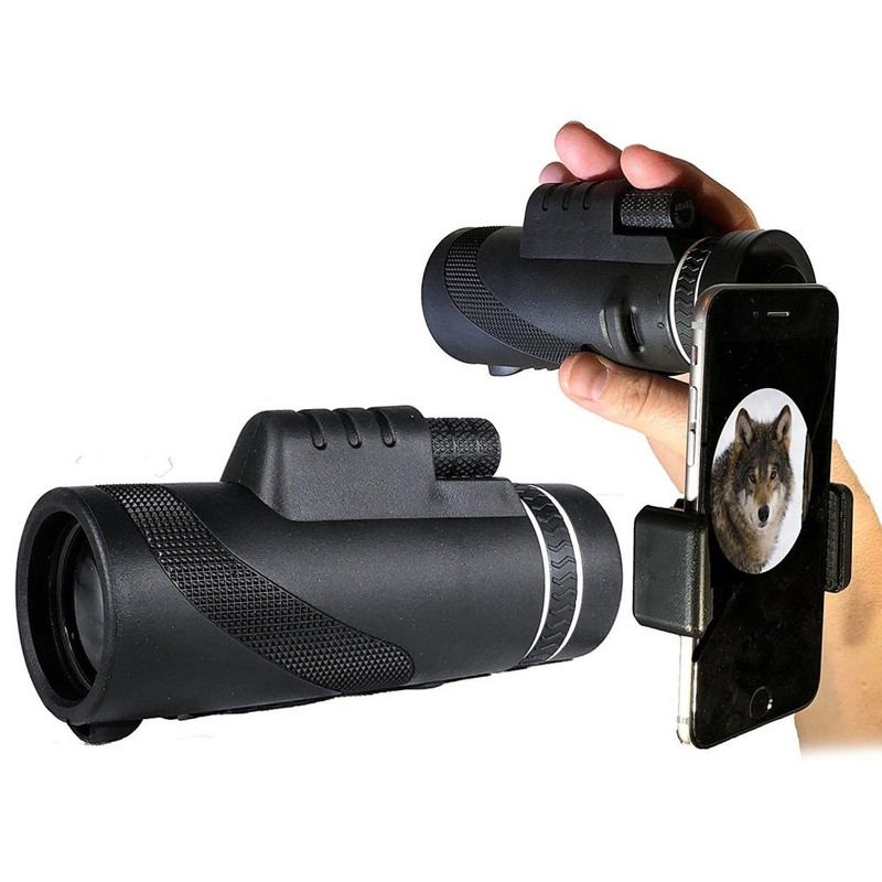 80X100 Monocular Telescope with Low Night Vision High Powered Monocular