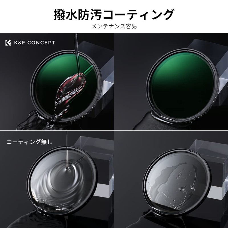 Variable ND Filter, ND8-ND2000 Filter, 3.2 inches (82 mm), Optical