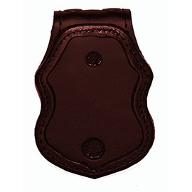 US Border Protection Belt Clip Badge Holder with Chain (Brown)