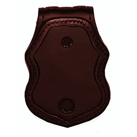 US Border Protection Belt Clip Badge Holder with Chain (Brown)
