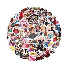 Pack of 50 Anime Stickers, Cartoon Stickers Set, Vinyl Waterproof Aesthetic Stickers for Teenagers, Children, Adults, Cartoon Sticker for Car, Laptop, Phone, Guitar, Skateboard, Motorcycle, Bicycle 06