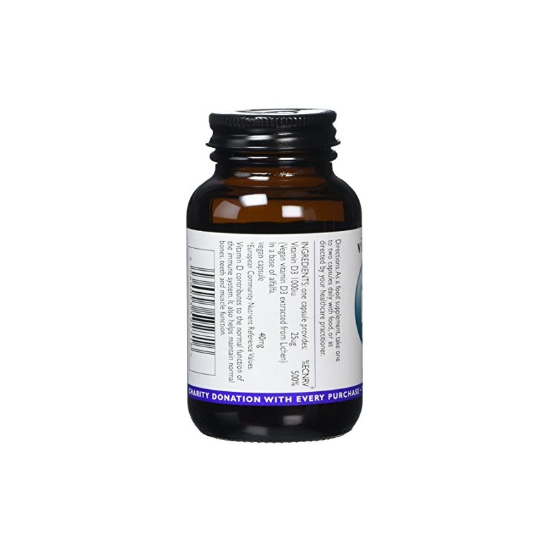 Viridian Vitamin D (Vegan) 1000iu, 90 Vegetarian Capsules