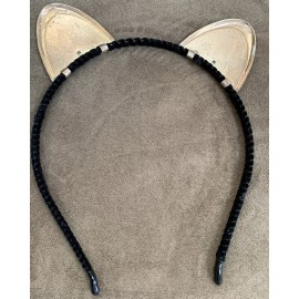 CAT HEADBAND CAT EARS ROSE GOLD SHIMMERING RHINESTONES SUPER CUTE!!