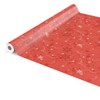 Anro Oilcloth, Wax Tablecloth - Christmas Snowflakes, Red