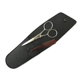 minkissy 3 Sets Men's Beard Scissors Professional Barber Trimmer Stainless Steel Shears Easy-clean Trimming Scissors for Home Salon