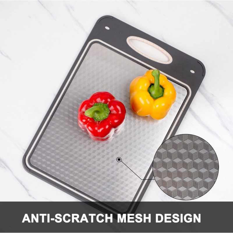 2 in 1 Stainless Steel Chopping Board & Plastic Cutting