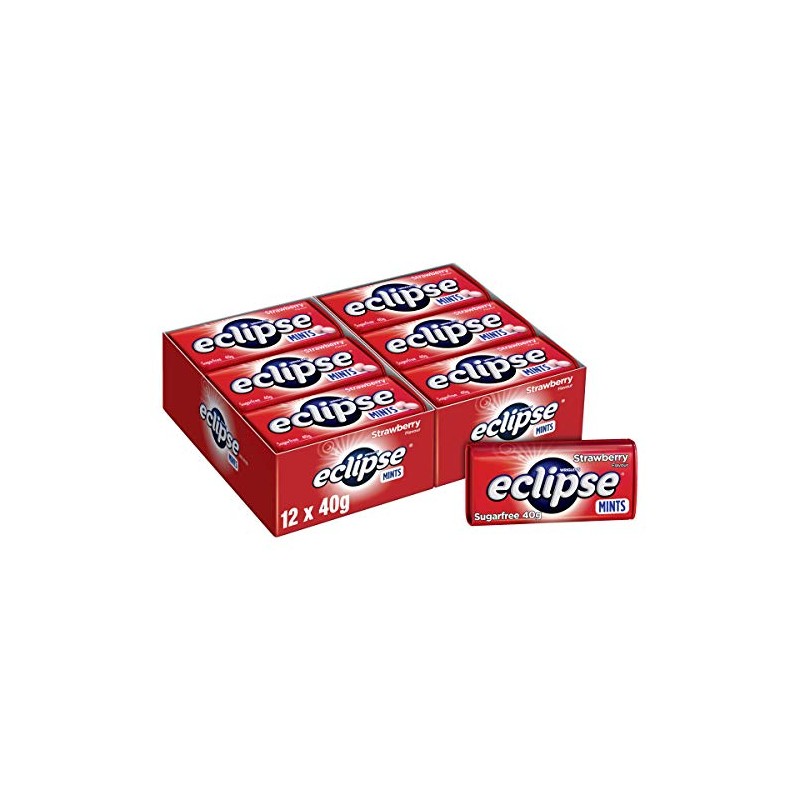 Eclipse Strawberry Sugar Free Mints 40g Tin (Case of 12)