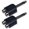 CESS 6.35mm Mono Male to Dual RCA Female Splitter Adapter,