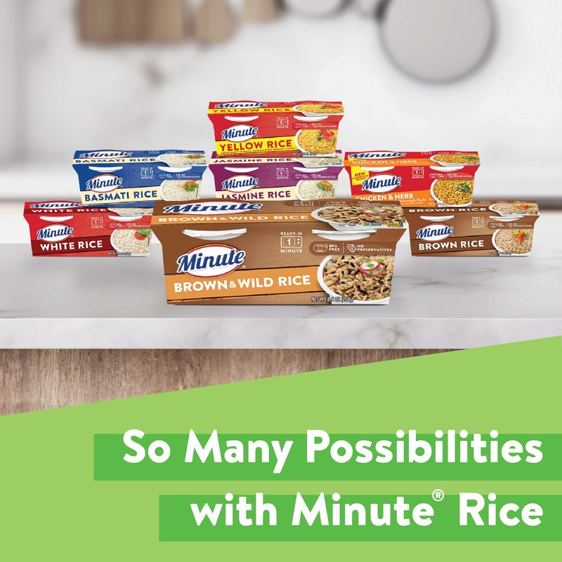 Minute Ready-to-Serve Brown and Wild Rice, Microwavable Rice Cups, 8.8-Ounce