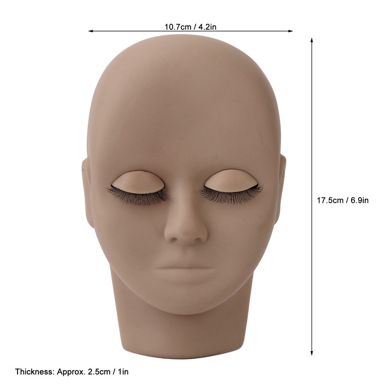 Eyelash Mannequin Head Double Laryer Eyelash Extension Removable Eyelids Makeup