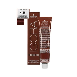 Schwarzkopf Professional Igora Color10 Permanent Hair Colour 4-88 Medium Brown Red Extra 60ml