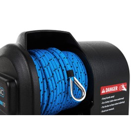 Camco TRAC-Outdoor Products Fisherman 25-G3 Electric Anchor Winch - Anchors Up to 25 lb. - Includes 100-feet of Pre-Wound Anchor Rope with Use (69002), Black