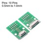 uxcell FFC FPC 10 Pin 0.5mm 1mm Pitch to DIP