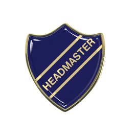 Capricornone Headmaster Gel Domed Blue School Shield Badge