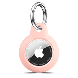 YOKRWO Waterproof for Airtag Holder, for Air Tag Case with Keychain, PC Hard Shell Swivel Buckle, [Ultra-Thin][More Lightweight] for Airtag Case Suitable for Tracking, Bags, Luggage, Keys(Pink)