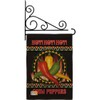 Breeze Decor GS117031-DB-03 Chili Peppers Burlap Food Vegetable Impressions Decorative
