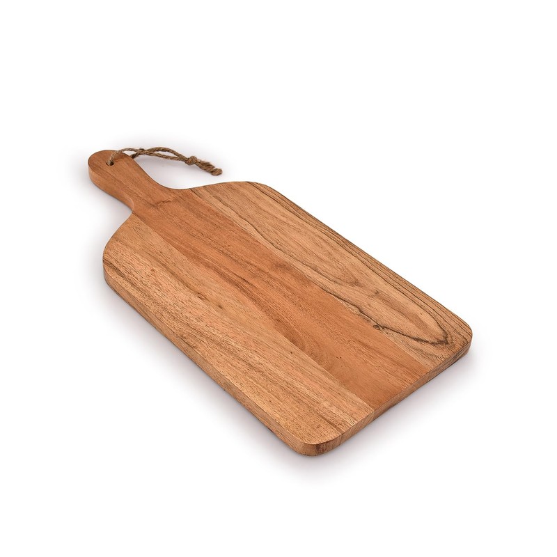Samhita Acacia Wood Paddle Cutting Boards with handle for Kitchen,