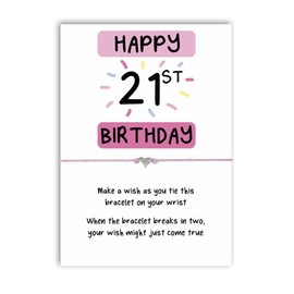 21st Birthday Wish Bracelet | 21st gift | String Bracelet | Charm Bracelet | Make a wish bracelet