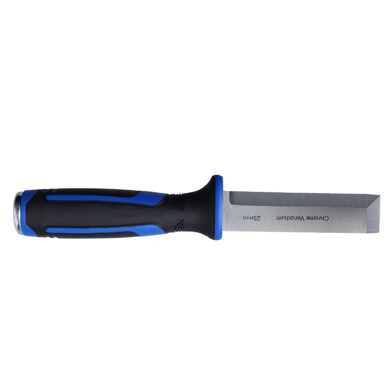 Wood Chisel Tool Hardened CR V Rubber Wrapped Handle Hand