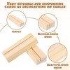 12pcs 2.75x1.38 Inch Wood Table Number Stands Card Holder for
