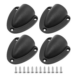 UOIENRT 4 Pcs 2-1/2" Marine Wire Cable Vent Cover, Smooth Edge Thickness 1/8", Clamshell Vent for Boat, Wire Vent Cover