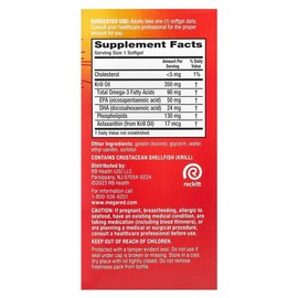 Schiff MegaRed Omega-3 Krill Oil 350mg | 130 Softgels with Natural Vanilla Flavor | Heart, Brain & Joint Support | Easily Absorbed Omega-3 Supplement