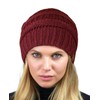 C.C Unisex Chunky Soft Stretch Cable Knit Warm Fuzzy Lined