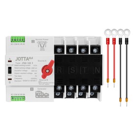 Din Rail Mounted ATS,Mini PC Type Automatic Transfer Switch 4P 100A 220V 50/60Hz,Changeover Switch for Generator,Household Emergency Switch for Power Supply