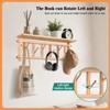 YeadCedle Coat Rack Wall-Mounted with Shelf Coat Hooks Wall Mount
