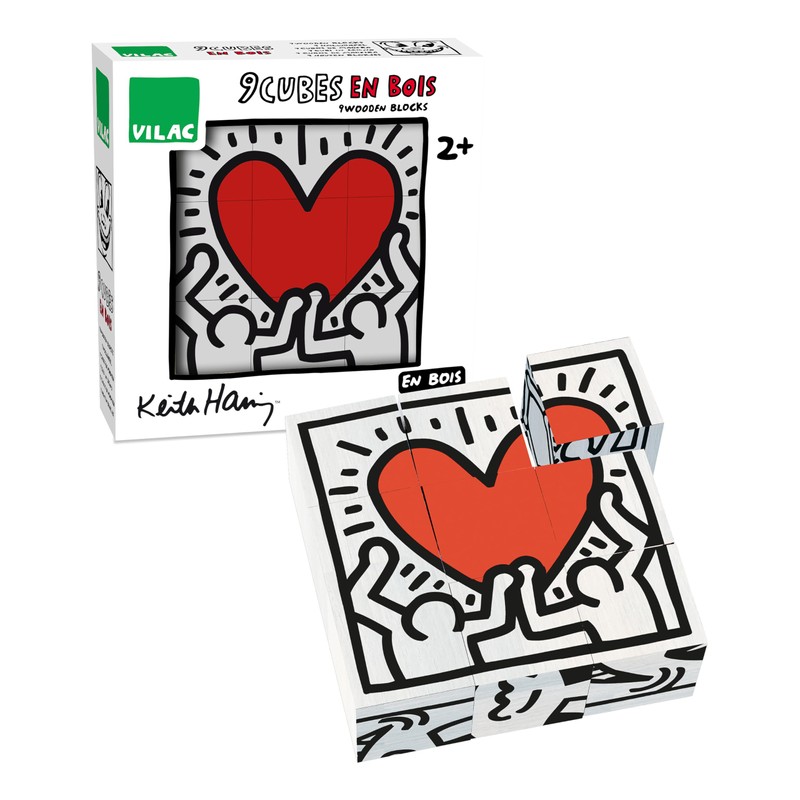 Vilac Keith Haring 9 Dice - Develops Motor Skills and
