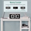 HERMIC Digital Alarm Clock Bedside Mains Powered Large Digital Led