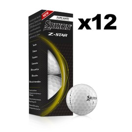 Srixon Z Star Golf Balls (Pure White, Spinskin, 2023, 12pk)