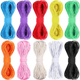 Boao 131 Yards Multicolor Beading Elastic Cord 1mm for Jewelry Making and Sewing Elastic Stretch Bead Cord for Sewing and Bracelets, Necklace, Jewelry Making, Journals