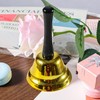 HXMJIED Metal Hand Bell (Gold),Santa Claus Jingle Hand Held Bell