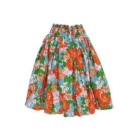 Aloha Outlet PAU Skirt - Hibiscus & Leaf Beige