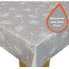 Karina Home Oval Wipe Clean Tablecloth Megan Grey Vinyl PVC