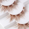 7 Pairs Natural Look Cartoon Anime False Eyelashes Brown Cluster
