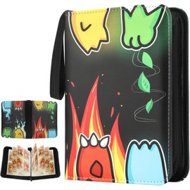 Card Binder 4-Pocket Sleeves with 440 Cards Holder, Trading Card Binder Waterproof, Card Binder Corrugated Lining,Sports Cards Binder, Transparent Card Collection Binder