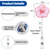 Cute Hibiscus Flower Badge Reel, Retractable ID Card Pink Badge
