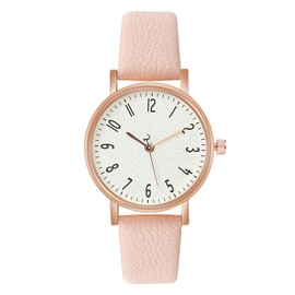 OFFCUP Women's Leather Quartz Watch, Leather Strap Ladies Watches, Analog Quartz Watches with White Dial, 3 Hand Quartz Watch, Premium Fashion Wrist Watch for Women Ladies Girls