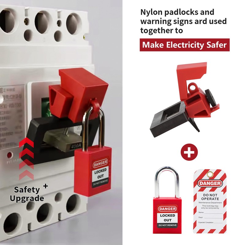 HiLKCO Circuit Breaker Lockout Device, 4 Pack 480/600V Clamp-On Universal