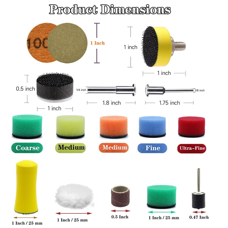 AutKerige 1 Inch Sanding Discs 334 PCS for Dremel -