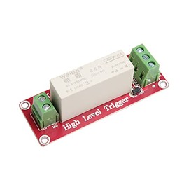 Acxico 1Pcs 3-32V DC 1-Channel SSR Solid State Relay High-Low Trigger 5A 5V 12V for Arduino