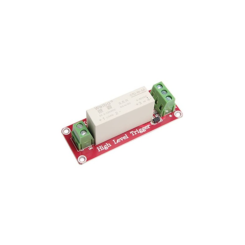 Acxico 1Pcs 3-32V DC 1-Channel SSR Solid State Relay High-Low