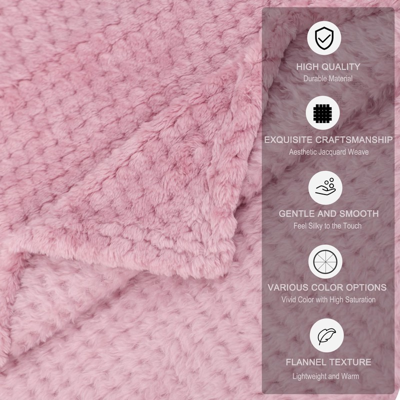 sourcing map Flannel Fleece Bed Blankets, Soft Warm Microfiber Blanket,