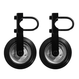 Dawod Gate Wheel for Metal Swing Gate with 1-3/8" Thru 2-1/8" Gate Frames, Gate Support Wheel for Chain Link Fence, Prevent Gate from Dragging, Black(1 Pack)