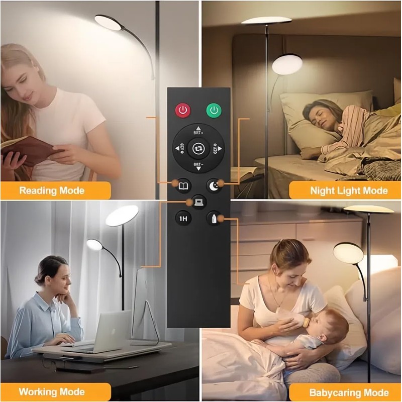 Floor Lamp, 2025 Upgraded 42W 4500LM Super Bright LED Floor