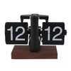 Flip Desk Clock Vintage 24 Hours Anti Slip Base Rotary