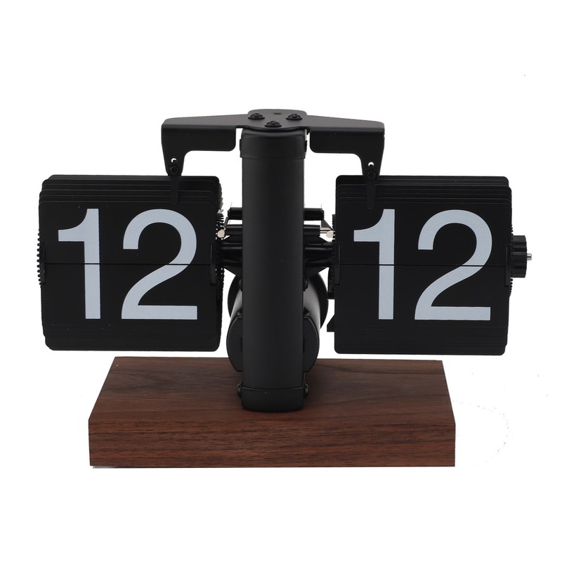 Flip Desk Clock Vintage 24 Hours Anti Slip Base Rotary