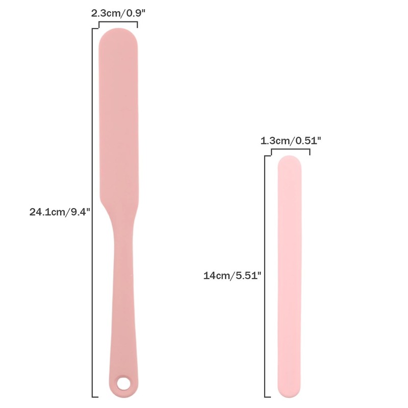 Non-Stick Silicone Waxing Spatulas - 4 PCS Reusable Spatula Hair
